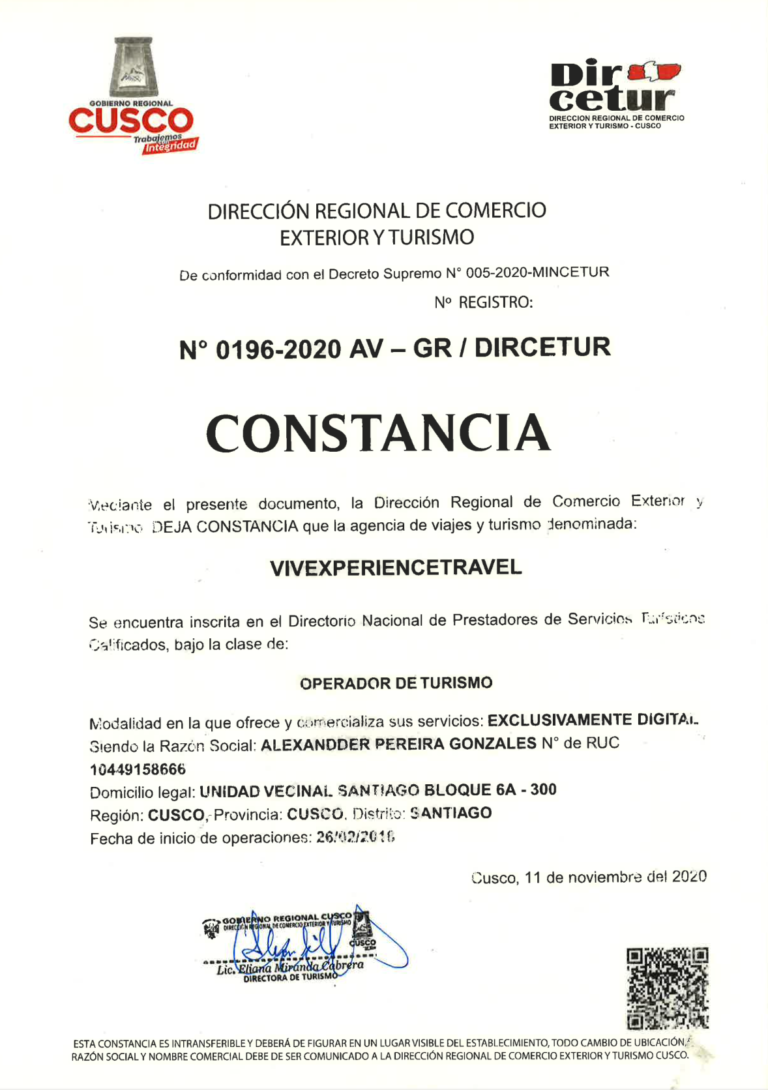 tours cusco perou